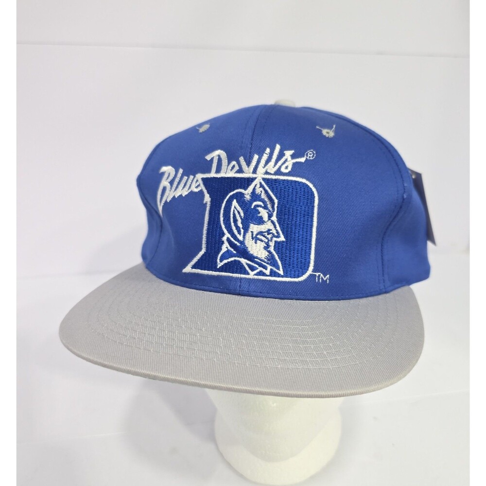VTG NWT 1990s DUKE BLUE DEVILS NCAA BASKETBALL SNAPBACK HAT CAP NEW